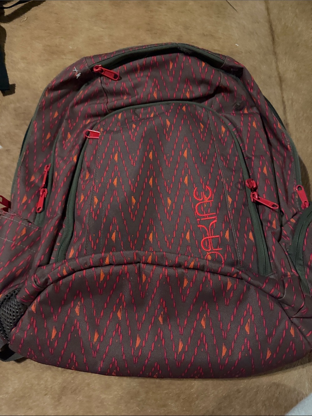 Dakine Red-Patterned Backpack